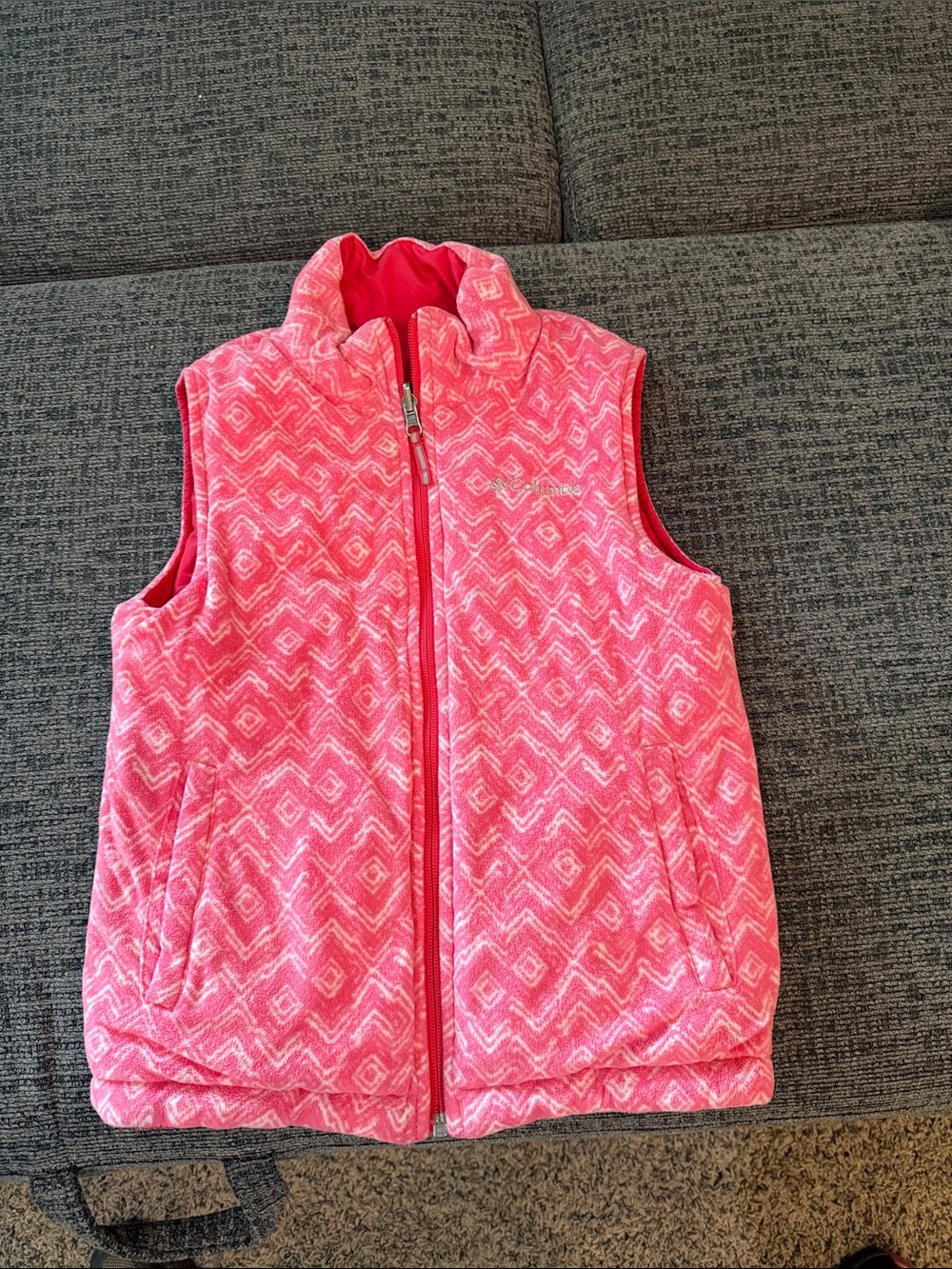 Columbia Hot Pink Quilted Puffer Vest - Picture 2 of 3